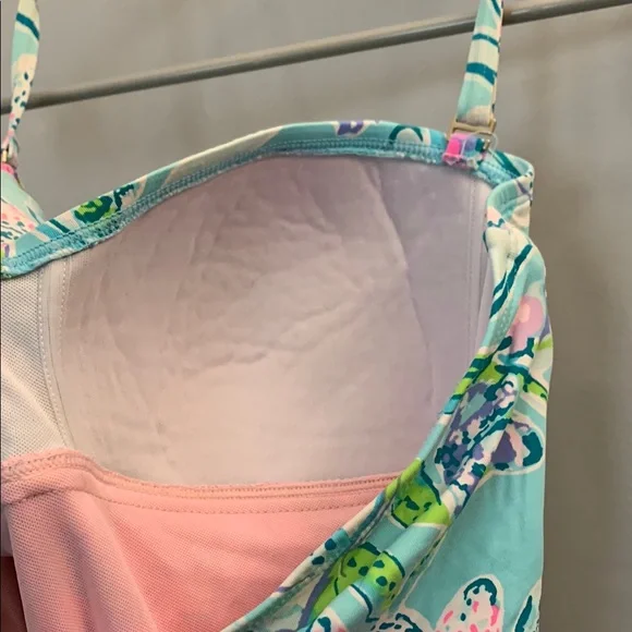 Lilly Pulitzer Blue and Pink One Piece Swimsuit - Picture 5 of 11